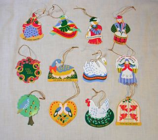 Complete Set of 12 Avon The Twelve Days of Christmas Ornaments 2