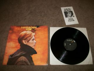 David Bowie Lp Low Rca Cpl1 - 2030 1st Press Sterling Nm Vinyl W/ Fan Club Insert