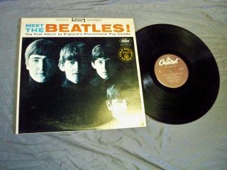 Meet The Beatles Lp Capitol St - 2047 Stereo Vinyl Vg,