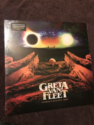Greta Van Fleet Anthem Of The Peaceful Army Urban Outfitters Yellow Lp 1st Press
