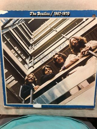 The Beatles 1967 - 1970 Blue Album 2 Lp Set With Insert Vinyl Lp
