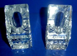Waterford Crystal Lismore Essence 4 " Candle Holders - Pair Made In Slovenia