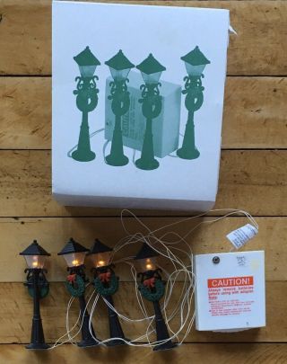 Department 56 Turn Of The Century Lampposts Set Of 4 Battery Operated