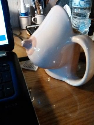 Breast Coffee Mug Titty Cup Tit Sipper Ceramic Boob Nipple Spout