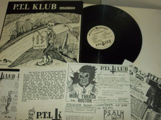 P.  T.  L Klub 13 Comandments Lp Hardcore Punk Mystic Record 1985 With Inserts Ex/nm