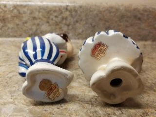 Dutch Children Boy Girl Salt & Pepper Shaker Set Ceramic Japan 3