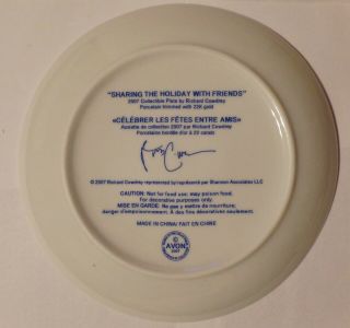 Avon 2007 Collector ' s Christmas Plate 