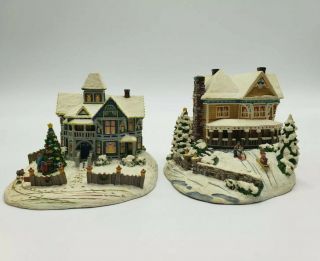 2 Thomas Kinkade Home For The Holidays Victorian Homestead & Victorian Christmas