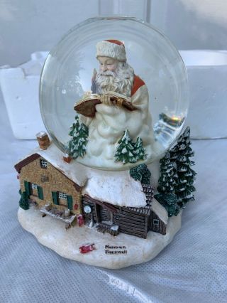 Norman Rockwell The Saturday Evening Post Snow Globe Christmas Santa 1998 Curtis