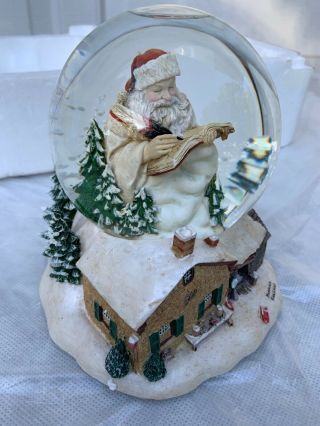 Norman Rockwell The Saturday Evening Post Snow Globe Christmas Santa 1998 Curtis 3