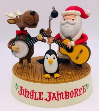2010 Jingle Jamboree Hallmark Ornament Magic Plays Guitar Banjo Deck The Halls
