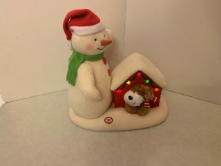 2011 Hallmark Christmas - Jingle Pals Snowman And Dog Duo - Deck The Halls Duo