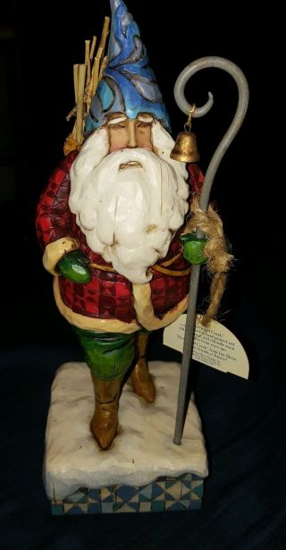 2006 Retired Jim Shore Christmas Traveler Santa Figurine Heartwood Creek 4005448