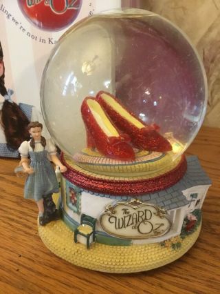 Wizard of Oz Ruby Slippers Dorothy Water Snow Globe The San Francisco Music Box 2