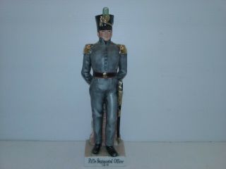 Andrea By Sadek " Rifle Regimental Officer " Ceramic/porcelain Figurine,  8 - 1/2 "