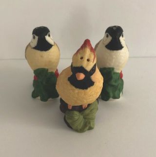Lenox Winter Greetings Cardinal Chickadee Salt & Pepper Shakers Bird Christmas