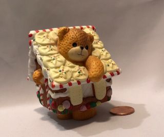 Lucy And Me Christmas Bear Gingerbread House Candy Figure Enesco 1994 F30