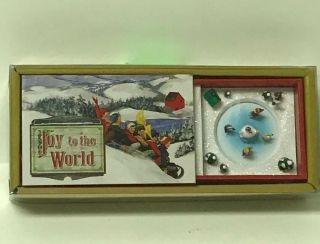 Mr.  Christmas Gold Label Joy To The World Matchbox Melodies Animated Music Box