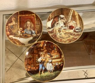 Knowles Classic Fairy Tales By Scott Gustafson Collectors Plates Set Of 3