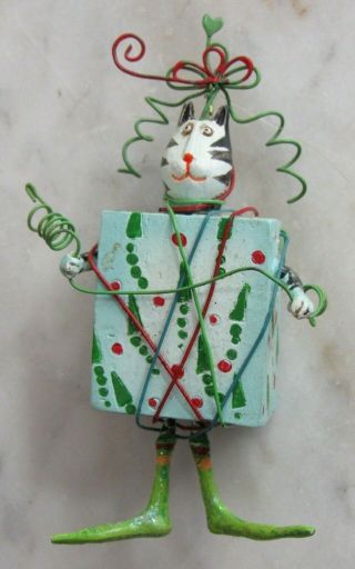 Patience Brewster Krinkles Christmas Cat Ornament Department 56