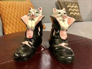 Vintage Puss In Boots Set Of Salt And Pepper Shakers Cat Lovers Japan