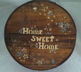 Home Sweet Home Round Wooden Cheese Box - 12 " Round
