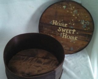 Home Sweet Home Round Wooden Cheese Box - 12 
