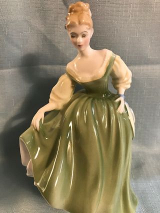 1962 Royal Doulton Hn 2193 Fair Lady In Green Bone China Figurine