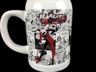 Harley Quinn Dc Comics Comic Strip 22oz Coffee Mug Cup Featuring Batman Joker