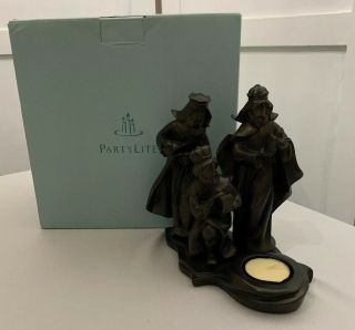 Partylite Holy Night Bronze Nativity Creche Three Wise Men Tea Light
