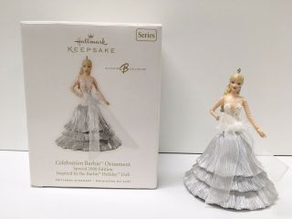 Hallmark Keepsake Celebration Barbie Ornament,  Special Edition 2008 Holiday Doll