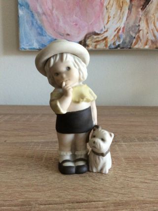Vintage Kim Anderson Pretty As A Picture - Girl With Dog 1995 Figurine
