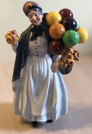 Royal Doulton " Biddy Pennyfarthing " Hn1843 Balloon Lady Figurine