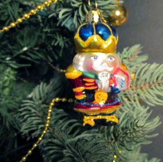 3 " Nutcracker King Christopher Radko Christmas Bulb Glass Ornament 2007 W/tag