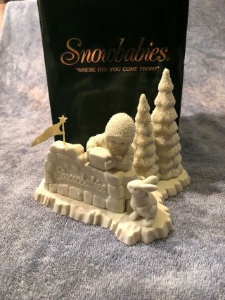 Vintage 1994 Dept 56 Snowbabies Figure " Where Did You Come From? " Retired 1997