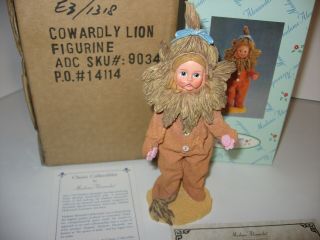 C1999 Madame Alexander Wizard Of Oz Cowardly Lion Figurine W/ Box Papers