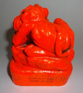 Rare Vintage Paula Figurine You Bring Out The Animal In Me Orange 1976 W - 473 3