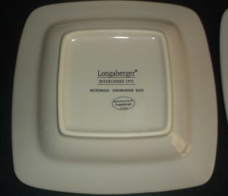 Longaberger 2008 Occasional Pottery - All the Trimmings Dessert Plate Red Wreath 2