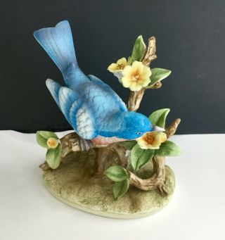 Blue Bird Andrea By Sadek,  Porcelain Bird Figurine 2