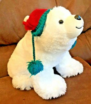 Hallmark Northpole Close - Knit Friends Snowby Polar Bear Plush Interactive - 10 "