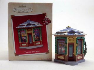 Hallmark Ornaments Village Toy Shop & Play it Again Santa w/Light Sound & Motion 2
