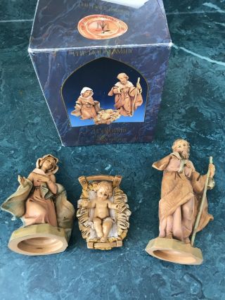 Fontanini Heirloom Nativity 5 " Scale Holy Family Mary,  Joseph & Jesus