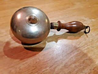 Brass Clam Shell Style Percussion Bell With Wood Handle