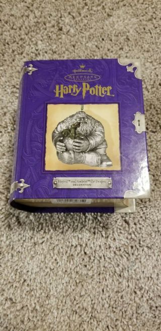 Ln Harry Potter Hagrid And Norbert The Dragon Pewter Hallmark Keepsake Ornament