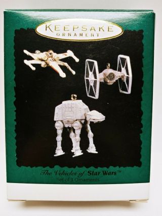 Hallmark Keepsake The Vehicles Of Star Wars Set Of 3 Ornaments