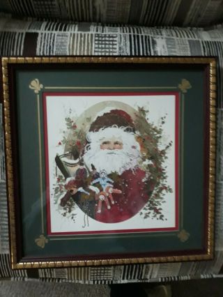Home Interiors &gifts Framed Picture 5544 - Ao,  Christmas Santa