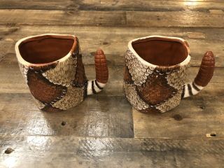 Gaham Rattlesnake Mug Snake Mug American Legacy Hand Painted Ceramic Set Of 2