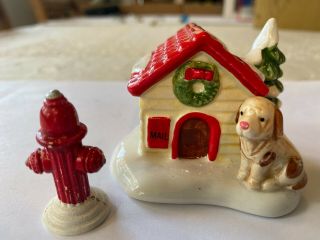 Dept 56 Snow Village Dog House And Fire Hydrant