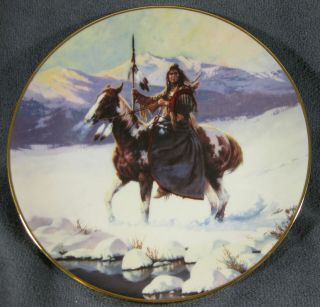 Lone Winter Journey Collector Plate The Last Warriors Chuck Ren