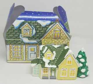 Dept 56 Nantucket Snow Village Classic Ornament Series Yellow House